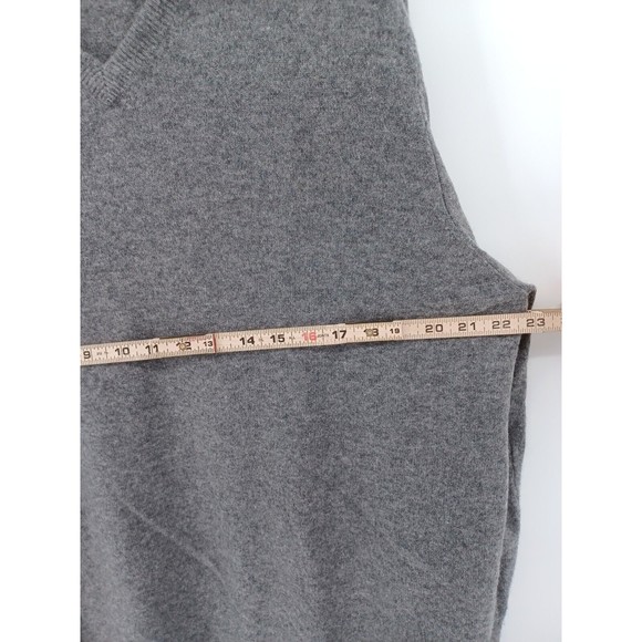 Ethan Pierce Men's Pullover Sweater Long Sleeve Gray XXL V-Neck 100% Cashmere. - Picture 5 of 6
